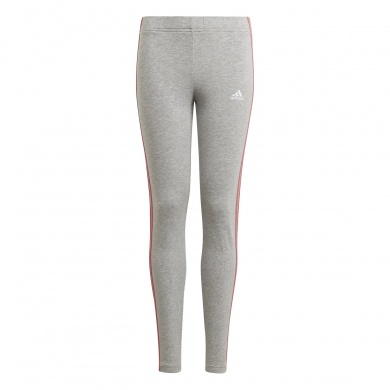 adidas leisure trousers leggings 3-stripes grey girls